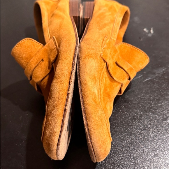 G.Gemi Women's Suede Loafers - camel size 8 made in Italy - Picture 2 of 9